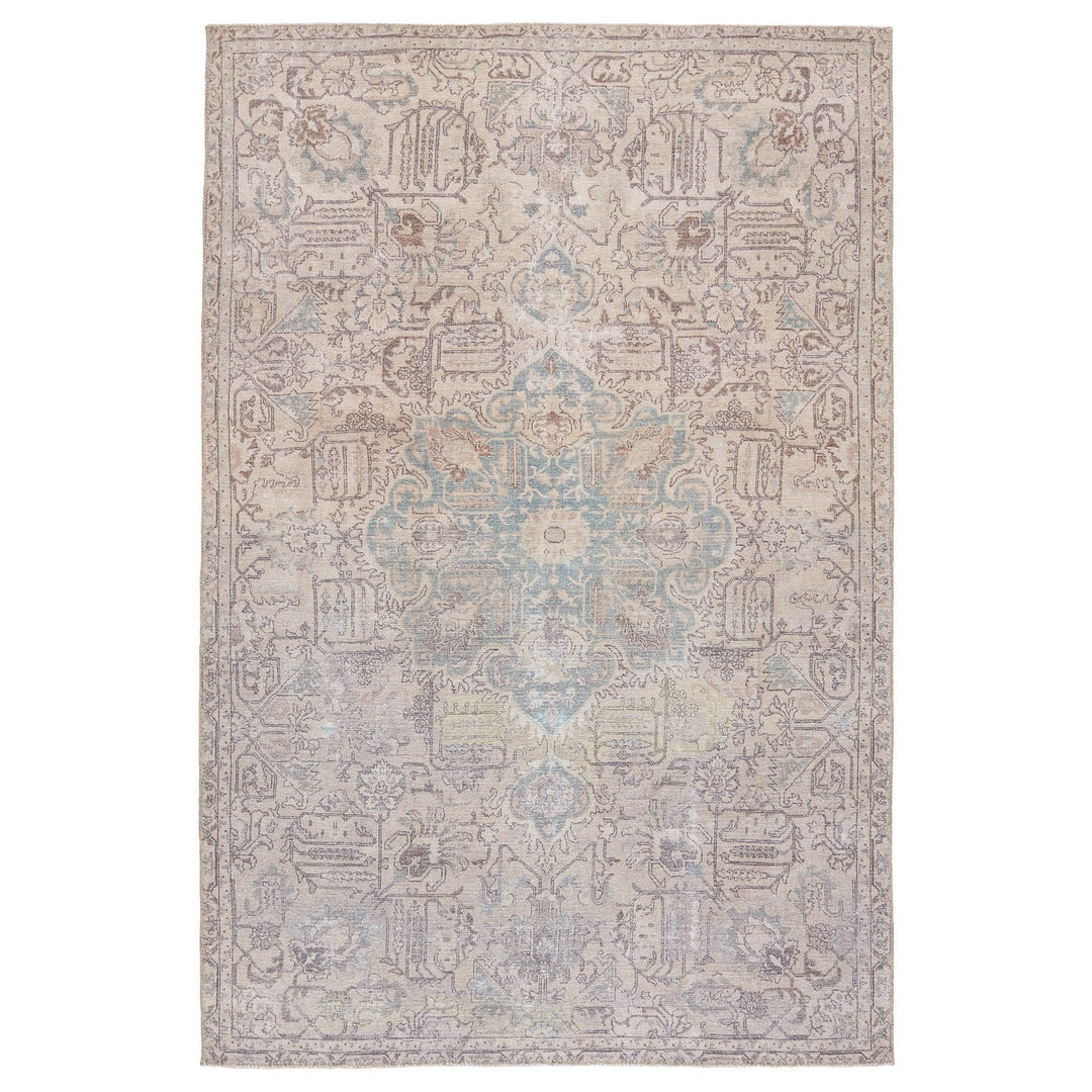 Jaipur Living Parisa Medallion Light Blue/ Light Tan Area Rug (6'X9')