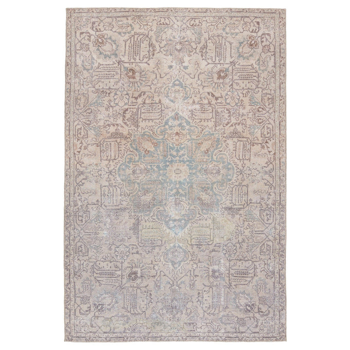 Jaipur Living Parisa Medallion Light Blue/ Light Tan Area Rug (6'X9')