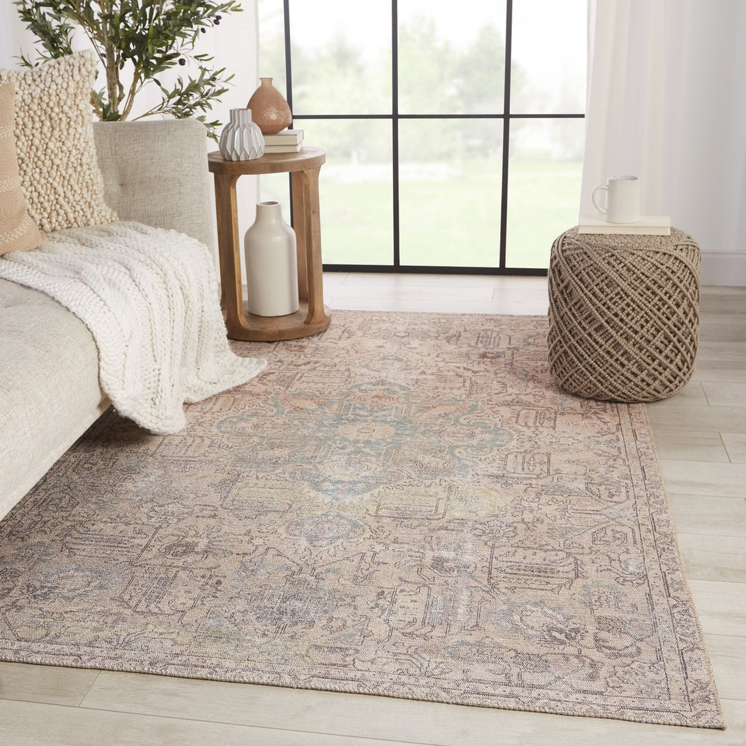 Jaipur Living Parisa Medallion Light Blue/ Light Tan Area Rug (6'X9')