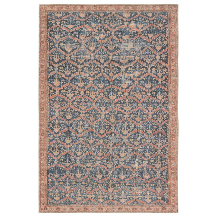 Jaipur Living Meryem Trellis Navy/ Rust Runner Rug (2'6"X7'6")