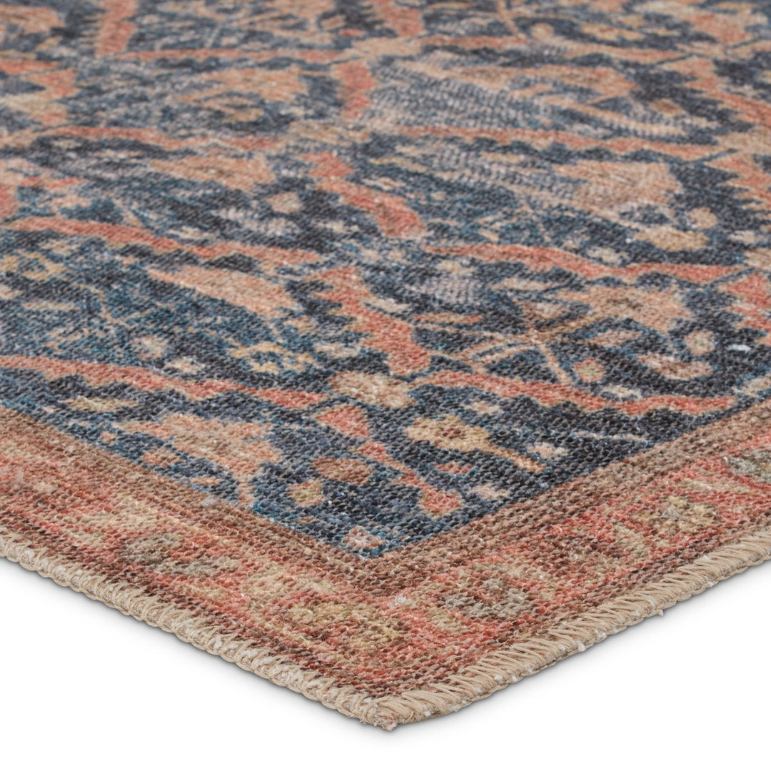 Jaipur Living Meryem Trellis Navy/ Rust Runner Rug (2'6"X7'6")