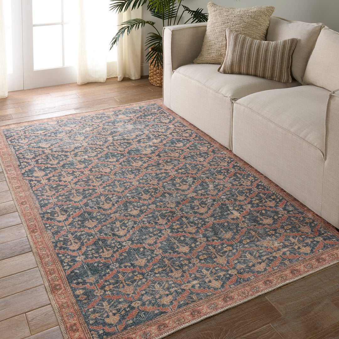 Jaipur Living Meryem Trellis Navy/ Rust Area Rug (6'X9')