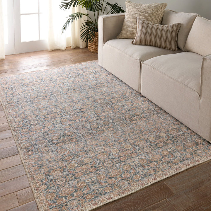 Jaipur Living Keiran Trellis Bronze/ Navy Area Rug (7'6"X9'6")