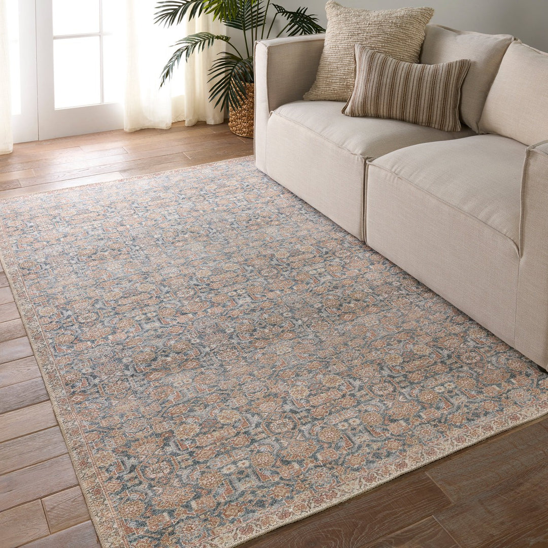 Jaipur Living Keiran Trellis Bronze/ Navy Runner Rug (2'6"X7'6")