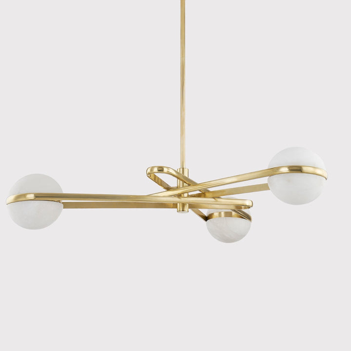 Kyomi Chandelier - Vintage Brass 6 Lights