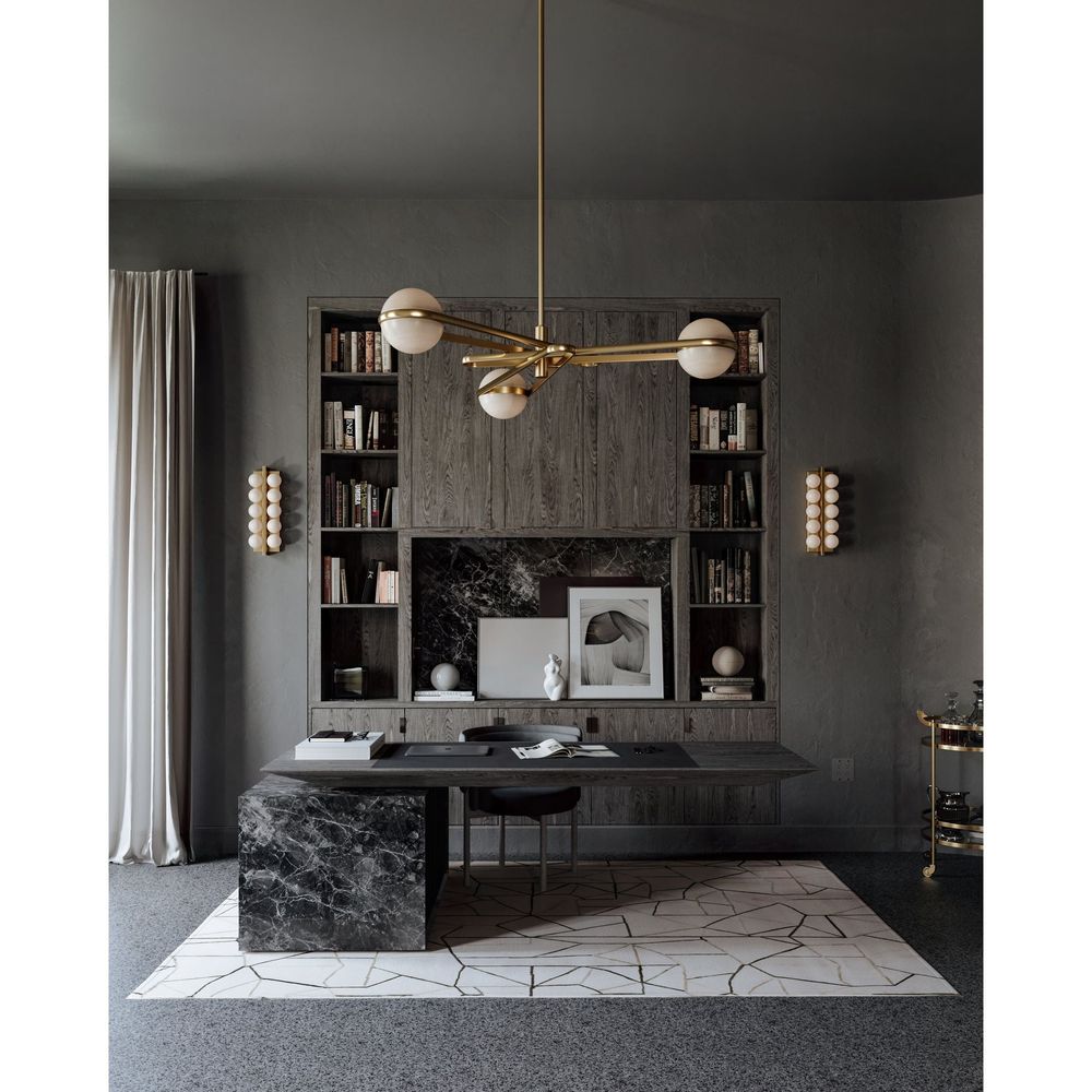 Chandeliers Kyomi Chandelier - Vintage Brass 6 Lights