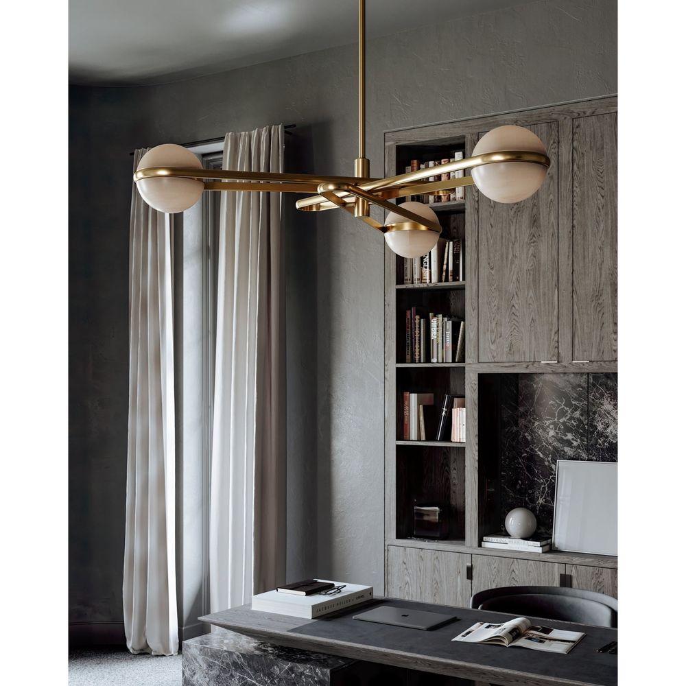 Chandeliers Kyomi Chandelier - Vintage Brass 6 Lights