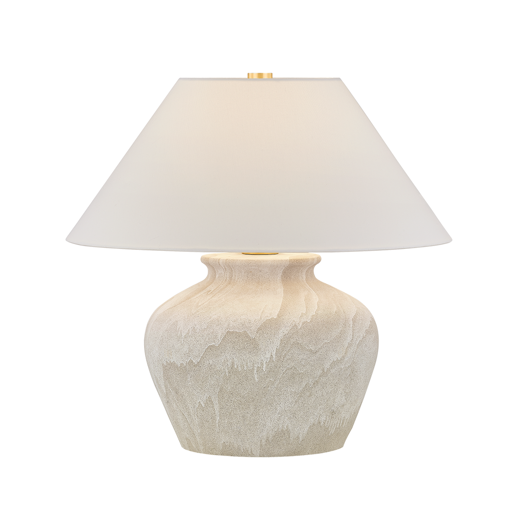 Allards Table Lamp - Aged Brass / Ceramic Watercolor Sand