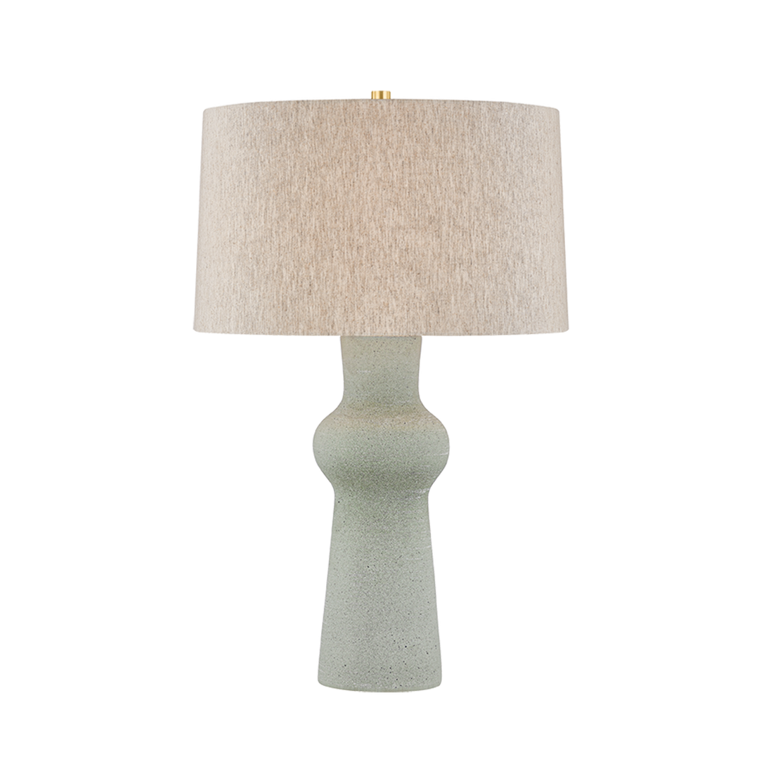 Heathway Table Lamp - Aged Brass / Ceramic Hazy Jade