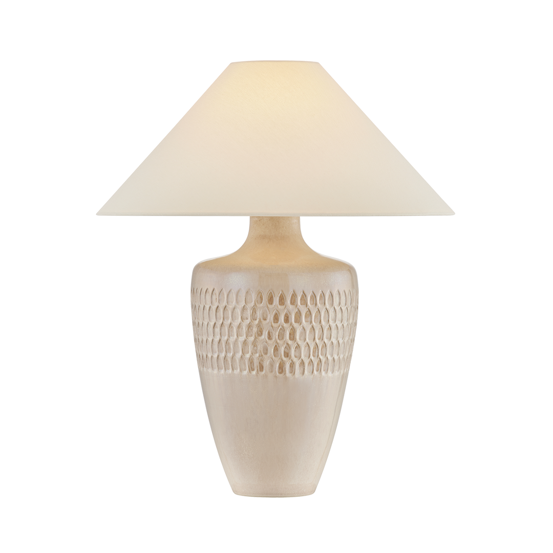 Valleydale Table Lamp - Aged Brass / Ceramic Reactive Manchado