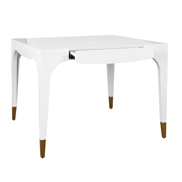 Lacey Square Tapered Leg, Two Drawer Game Table