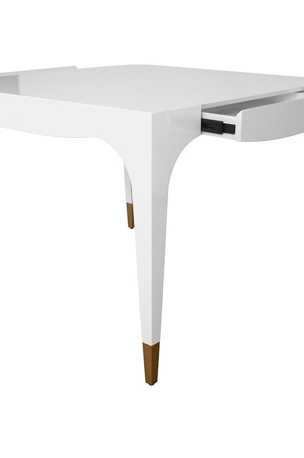 Lacey Square Tapered Leg, Two Drawer Game Table