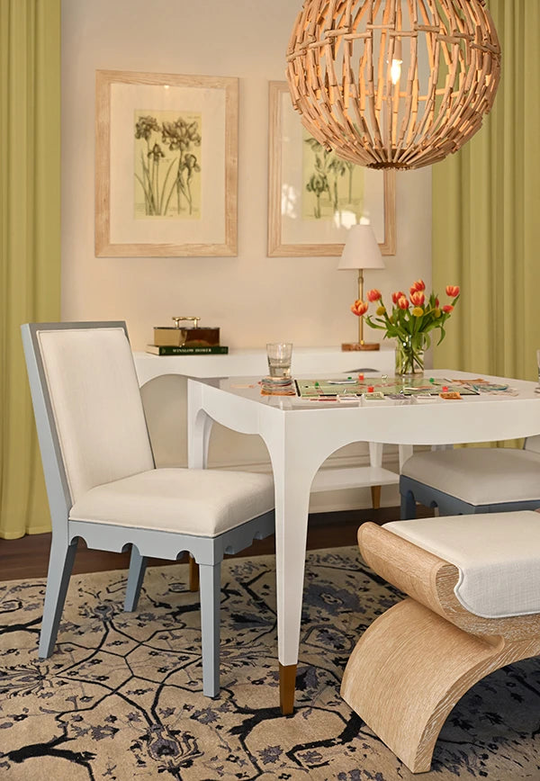 Lacey Square Tapered Leg, Two Drawer Game Table