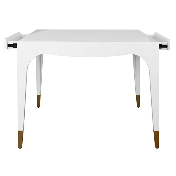 Lacey Square Tapered Leg, Two Drawer Game Table
