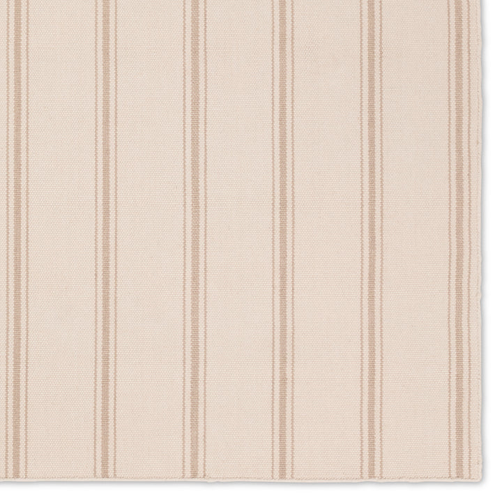 Barclay Butera by Jaipur Living Memento Handmade Indoor/Outdoor Striped Cream/ Beige Area Rug (9'X12')