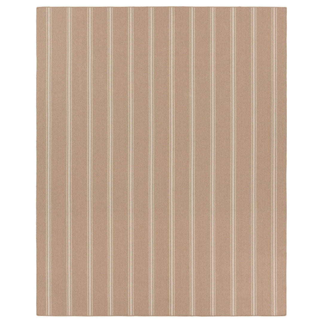 Barclay Butera by Jaipur Living Memento Handmade Indoor/Outdoor Striped Beige/ Ivory Runner Rug (3'X8')