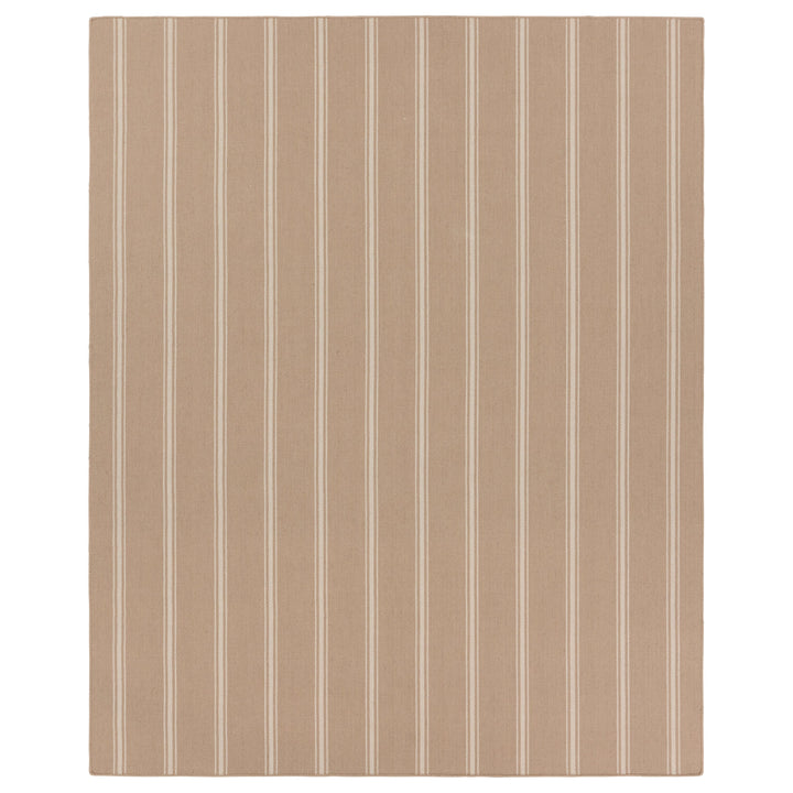 Barclay Butera by Jaipur Living Memento Handmade Indoor/Outdoor Striped Beige/ Ivory Runner Rug (3'X8')