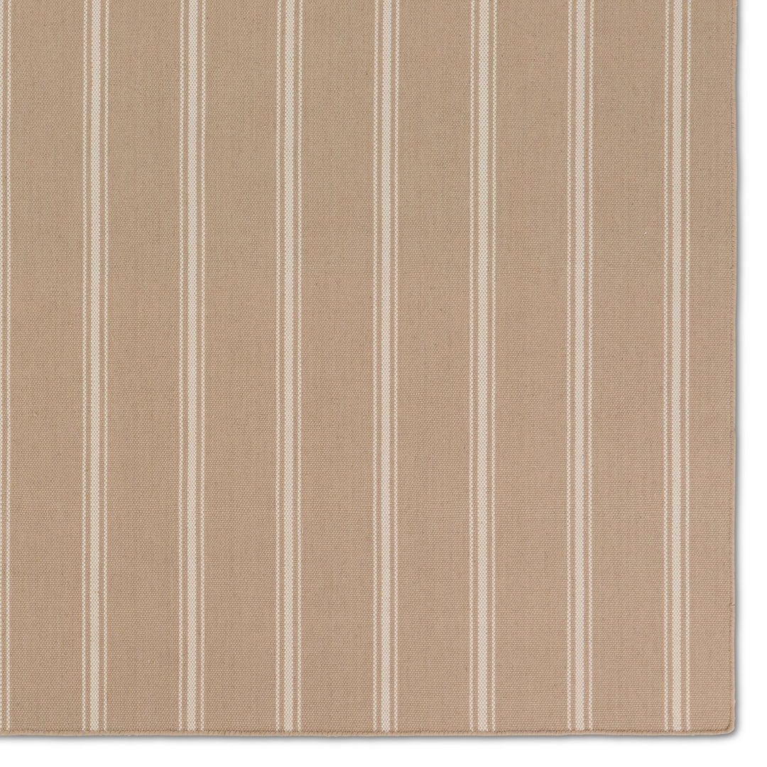 Barclay Butera by Jaipur Living Memento Handmade Indoor/Outdoor Striped Beige/ Ivory Area Rug (9'X12')