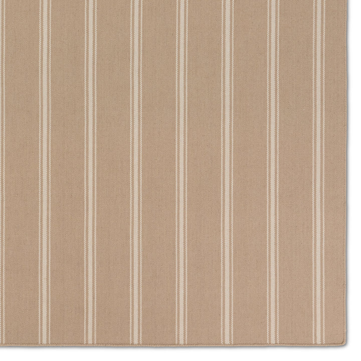 Barclay Butera by Jaipur Living Memento Handmade Indoor/Outdoor Striped Beige/ Ivory Area Rug (4'X6')