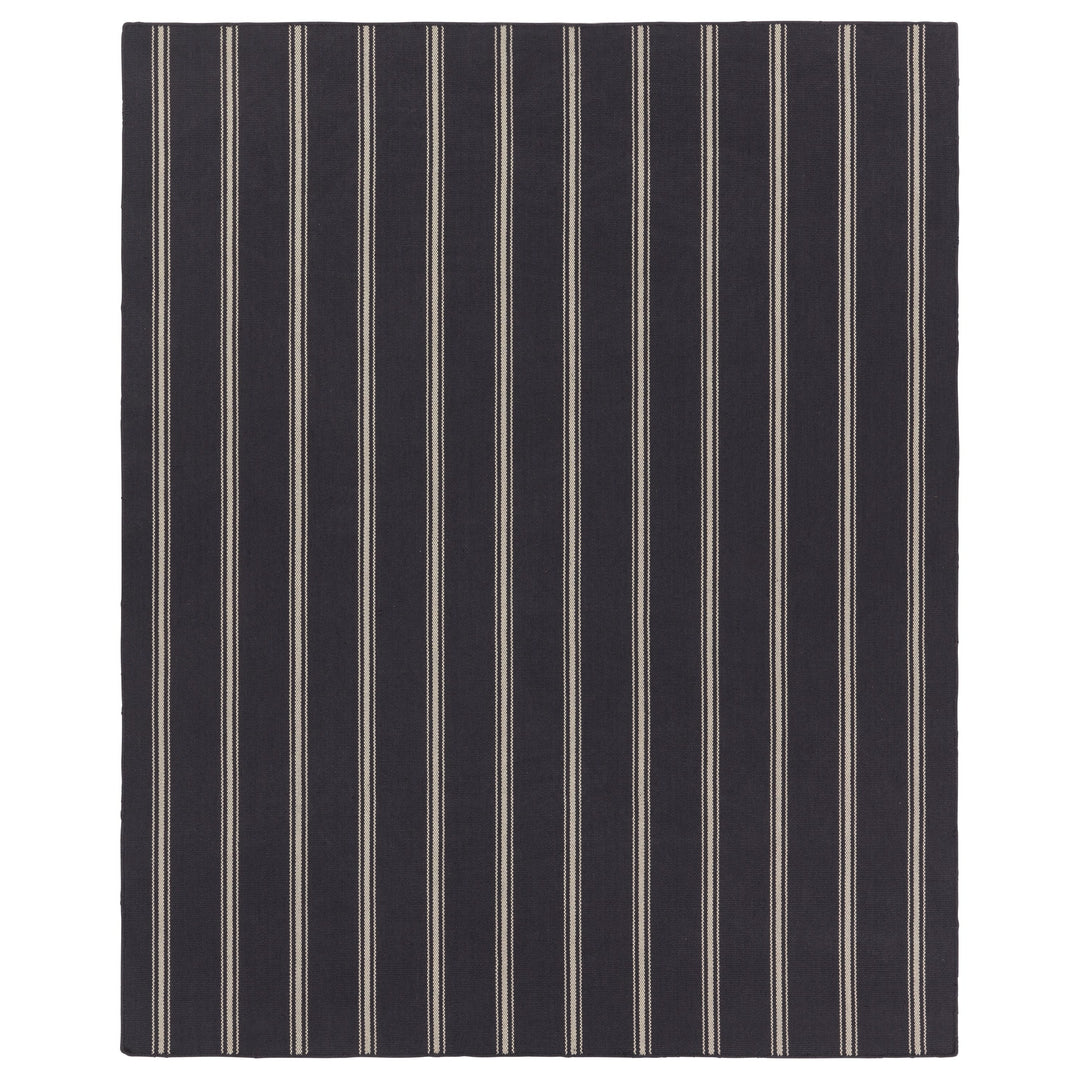 Barclay Butera by Jaipur Living Memento Handmade Indoor/Outdoor Striped Navy/ Ivory Runner Rug (3'X8')