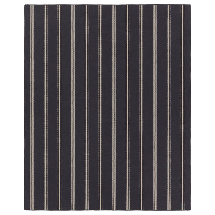 Barclay Butera by Jaipur Living Memento Handmade Indoor/Outdoor Striped Navy/ Ivory Runner Rug (3'X8')