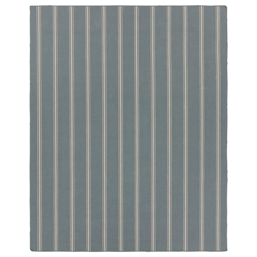 Barclay Butera by Jaipur Living Memento Handmade Indoor/Outdoor Striped Slate/ Ivory Area Rug (8'X10')