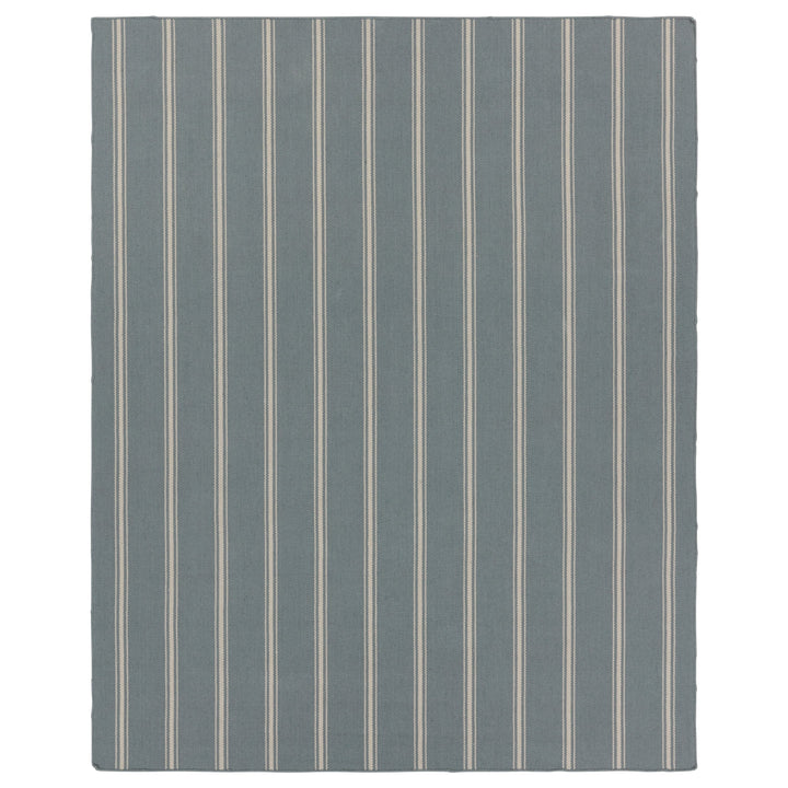 Barclay Butera by Jaipur Living Memento Handmade Indoor/Outdoor Striped Slate/ Ivory Area Rug (8'X10')