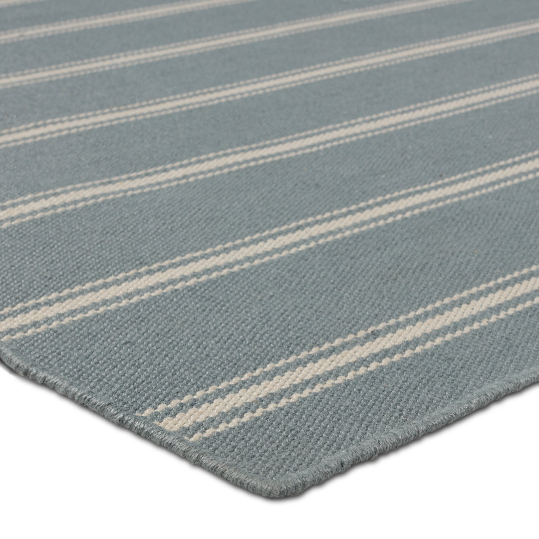 Barclay Butera by Jaipur Living Memento Handmade Indoor/Outdoor Striped Slate/ Ivory Area Rug (8'X10')