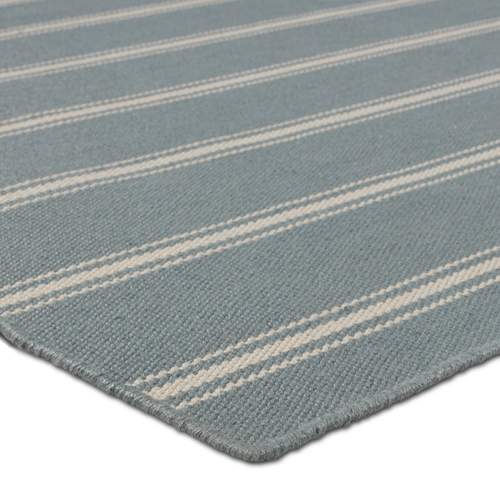 Barclay Butera by Jaipur Living Memento Handmade Indoor/Outdoor Striped Slate/ Ivory Area Rug (8'X10')