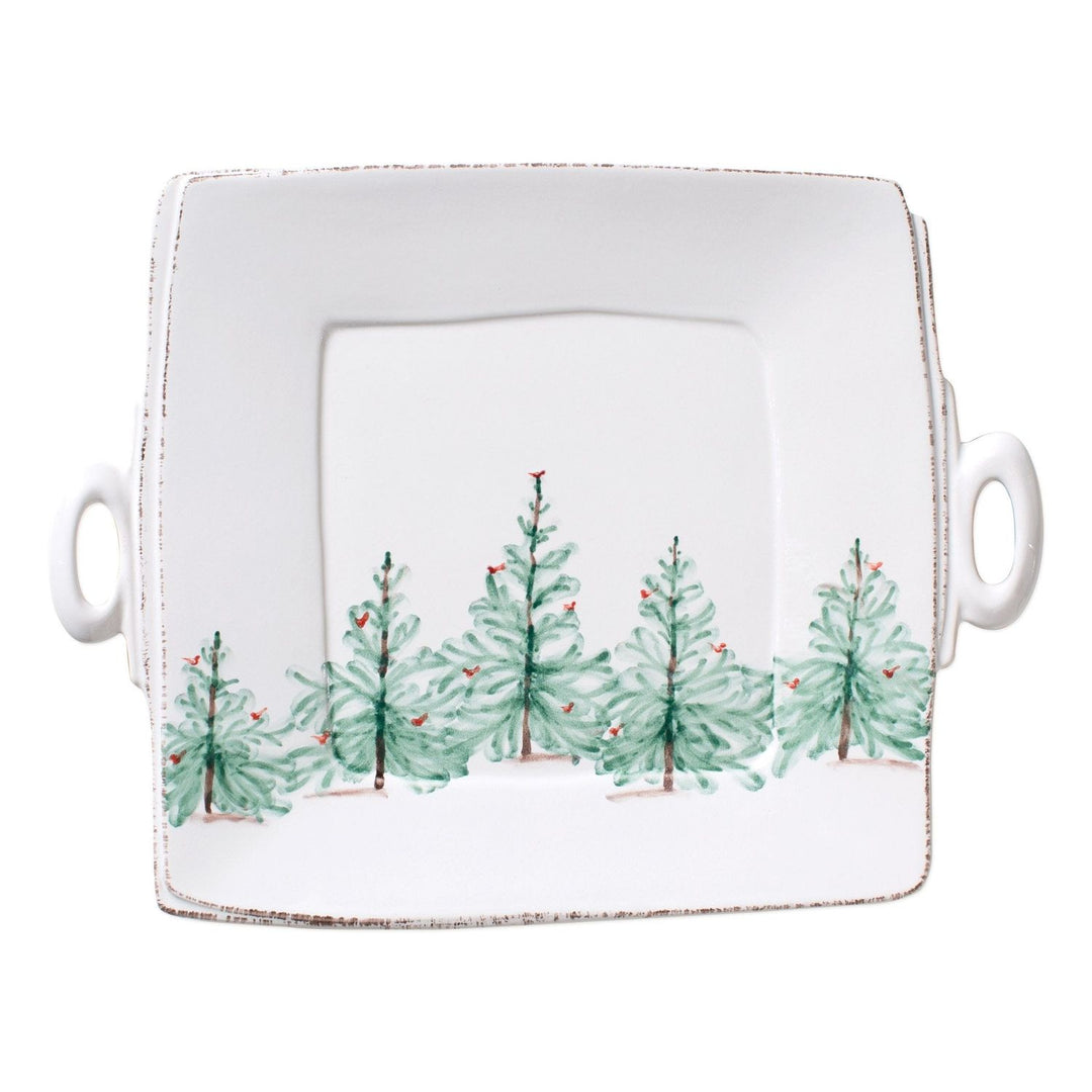 Lastra Holiday Handled Square Platter - Default Title