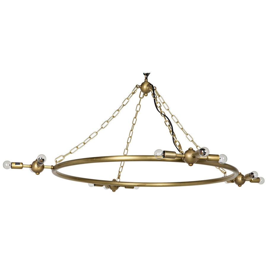 Sasha Chandelier - Metal with Brass Finish-Noir-NOIR-LAMP672MB-Chandeliers-1-France and Son