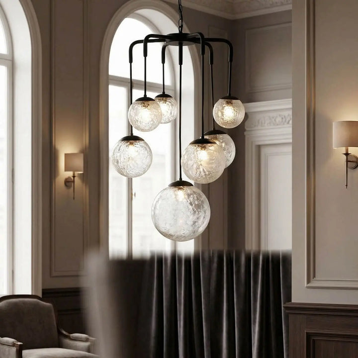 Artemis Chadelier, Metal w/Black Finish