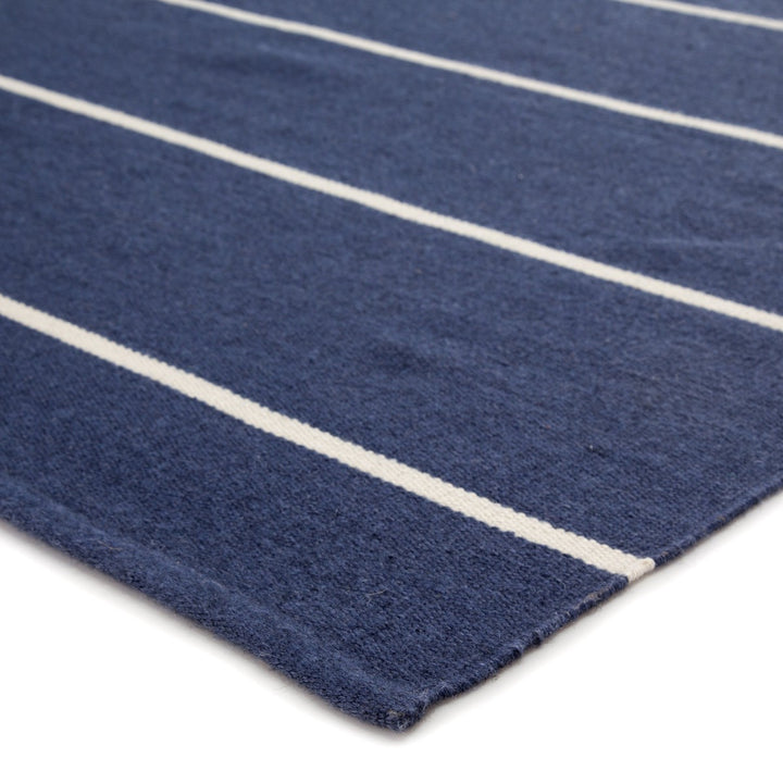 Jaipur Living Corbina Indoor/ Outdoor Striped Dark Blue/ Ivory Area Rug (8'10"X11'9")