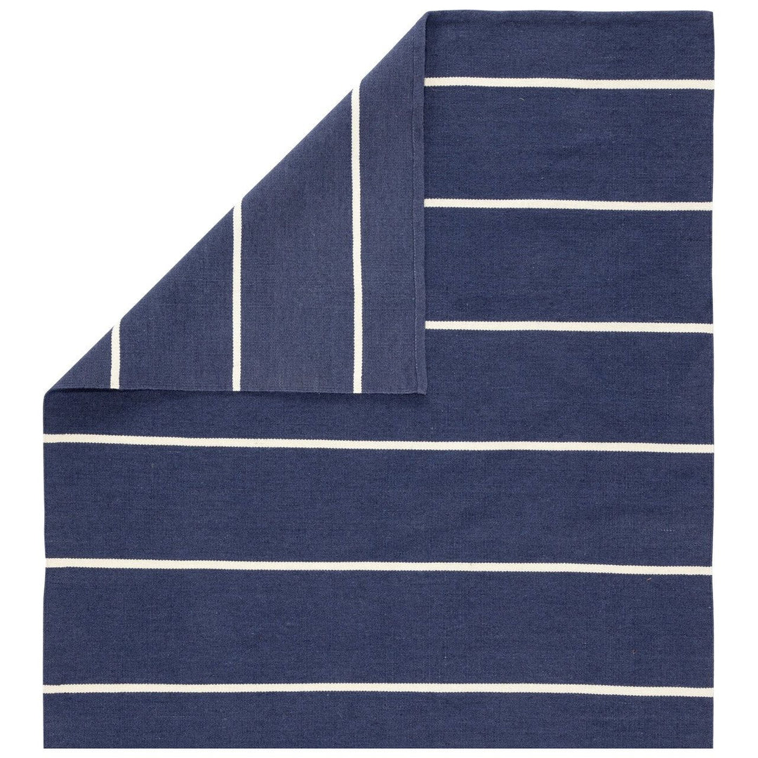 Jaipur Living Corbina Indoor/ Outdoor Striped Dark Blue/ Ivory Area Rug (2'X3')