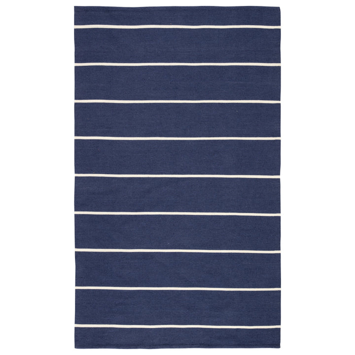 Jaipur Living Corbina Indoor/ Outdoor Striped Dark Blue/ Ivory Area Rug (5'X8')