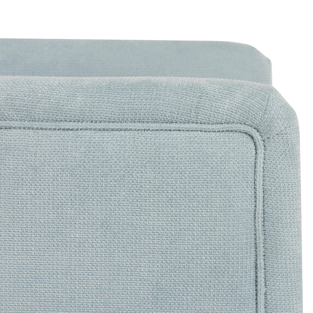 Lansky - Three Leg Fully Upholstered Barrel Chair In Performance Light Blue Chenille