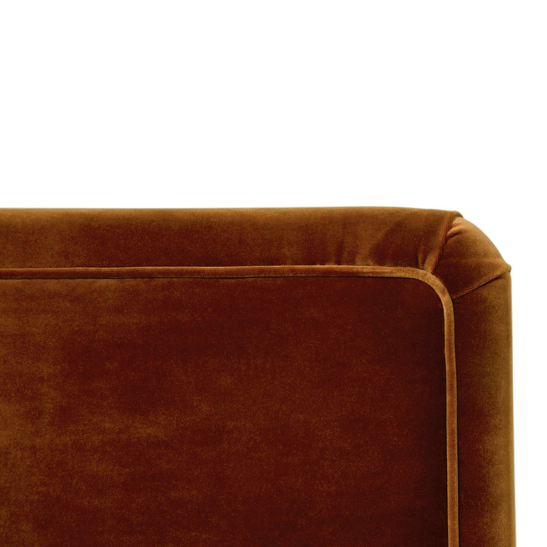 Lansky - Three Leg Fully Upholstered Barrel Chair In Rust Velvet