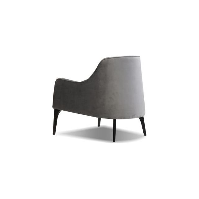 Lounge Chairs Ellington Lounge Chair Graphite Velvet Solid Wood Black Legs