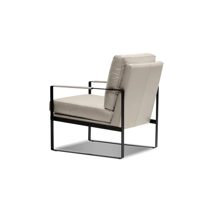 Lounge Chairs Mitchell Lounge Chair Wheat Leather Black Powder Coated Legs