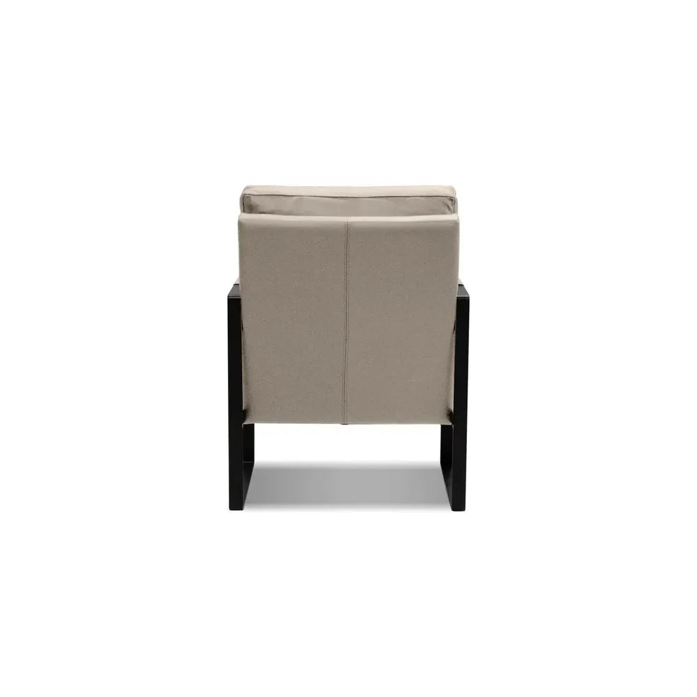 Mitchell Lounge Chair Wheat Leather Black Powder Coated Legs