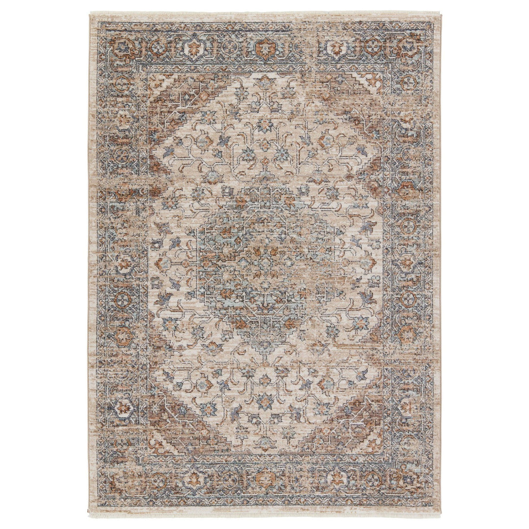 Jaipur Living Heir Medallion Beige/ Blue Area Rug (4'X6')