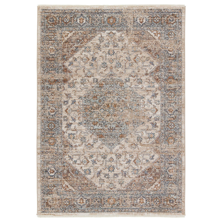 Jaipur Living Heir Medallion Beige/ Blue Area Rug (4'X6')