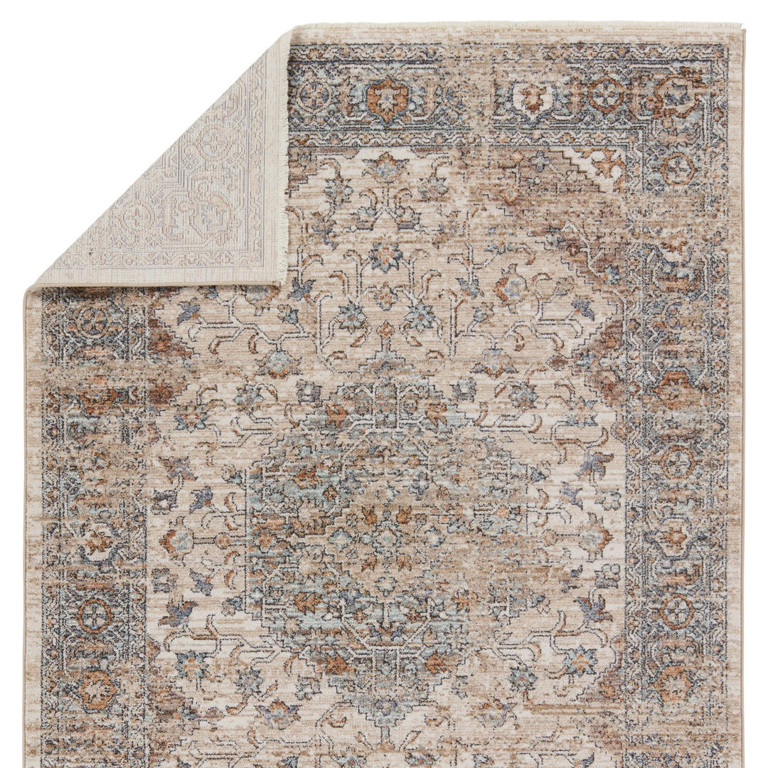 Jaipur Living Heir Medallion Beige/ Blue Area Rug (4'X6')