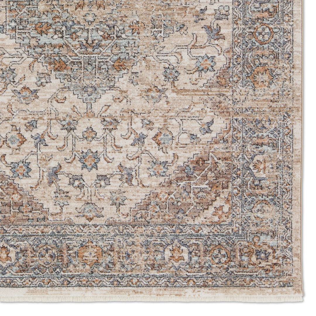 Jaipur Living Heir Medallion Beige/ Blue Area Rug (4'X6')