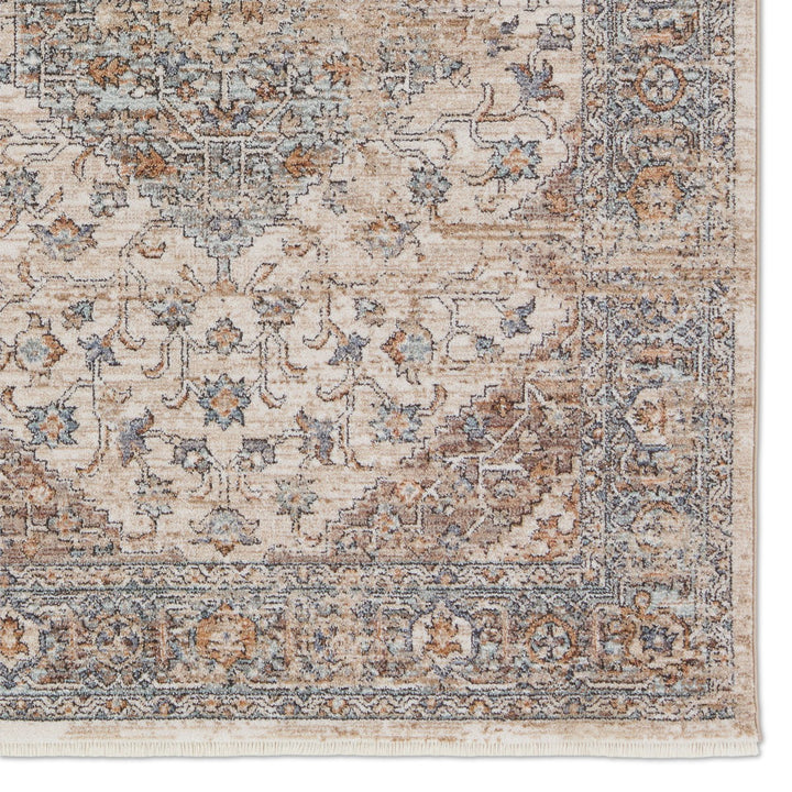 Jaipur Living Heir Medallion Beige/ Blue Runner Rug (3'X10')