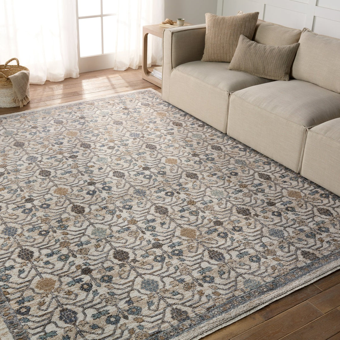 Jaipur Living Primrose Trellis Blue/ Gold Area Rug (5'X8')