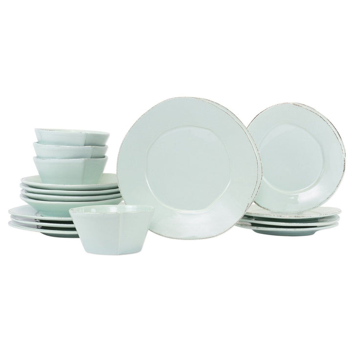 Lastra Place Setting - 16-Piece / Aqua