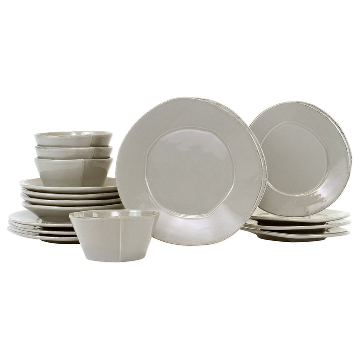 Lastra Place Setting - 16-Piece / Gray