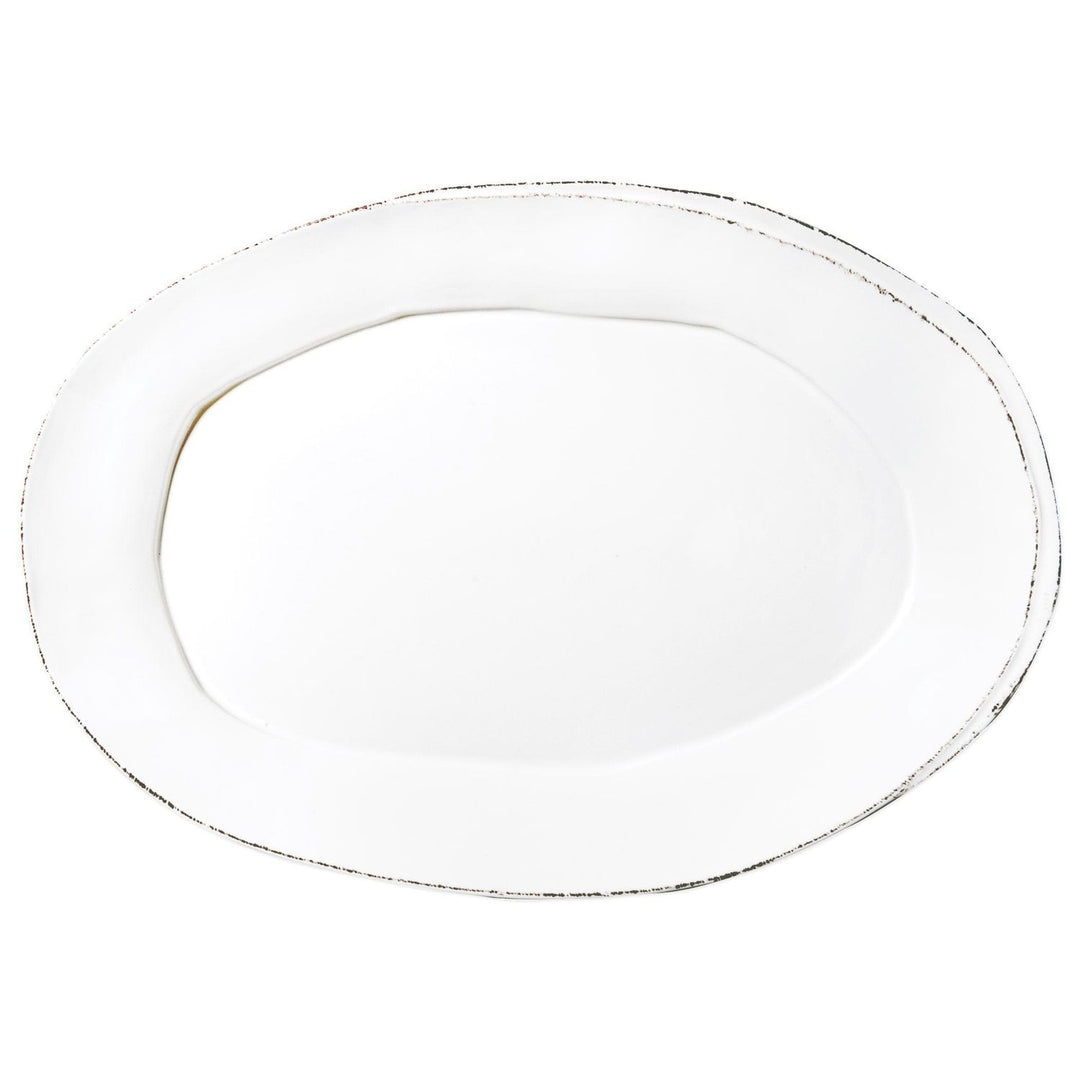 Lastra Oval Platter - White / Standard