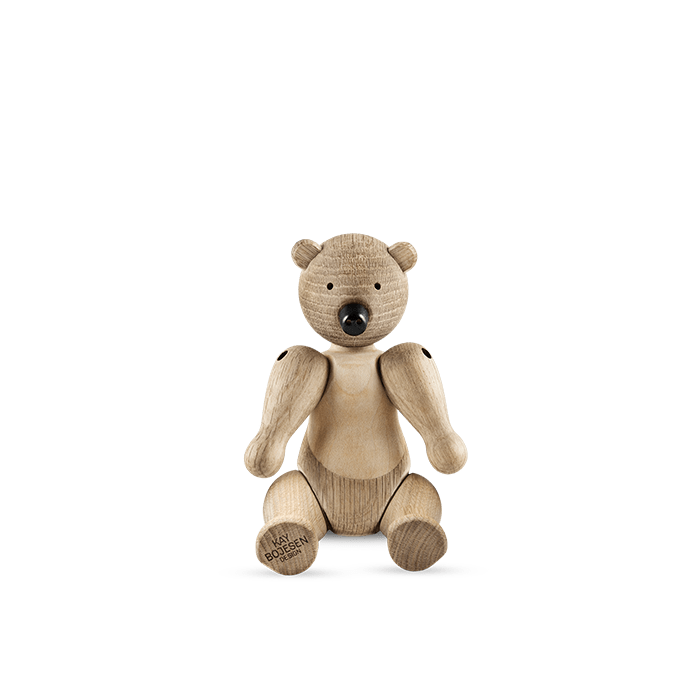 Kay Bojesen Liliput Bear, Oak/Maple, H: 3.7"